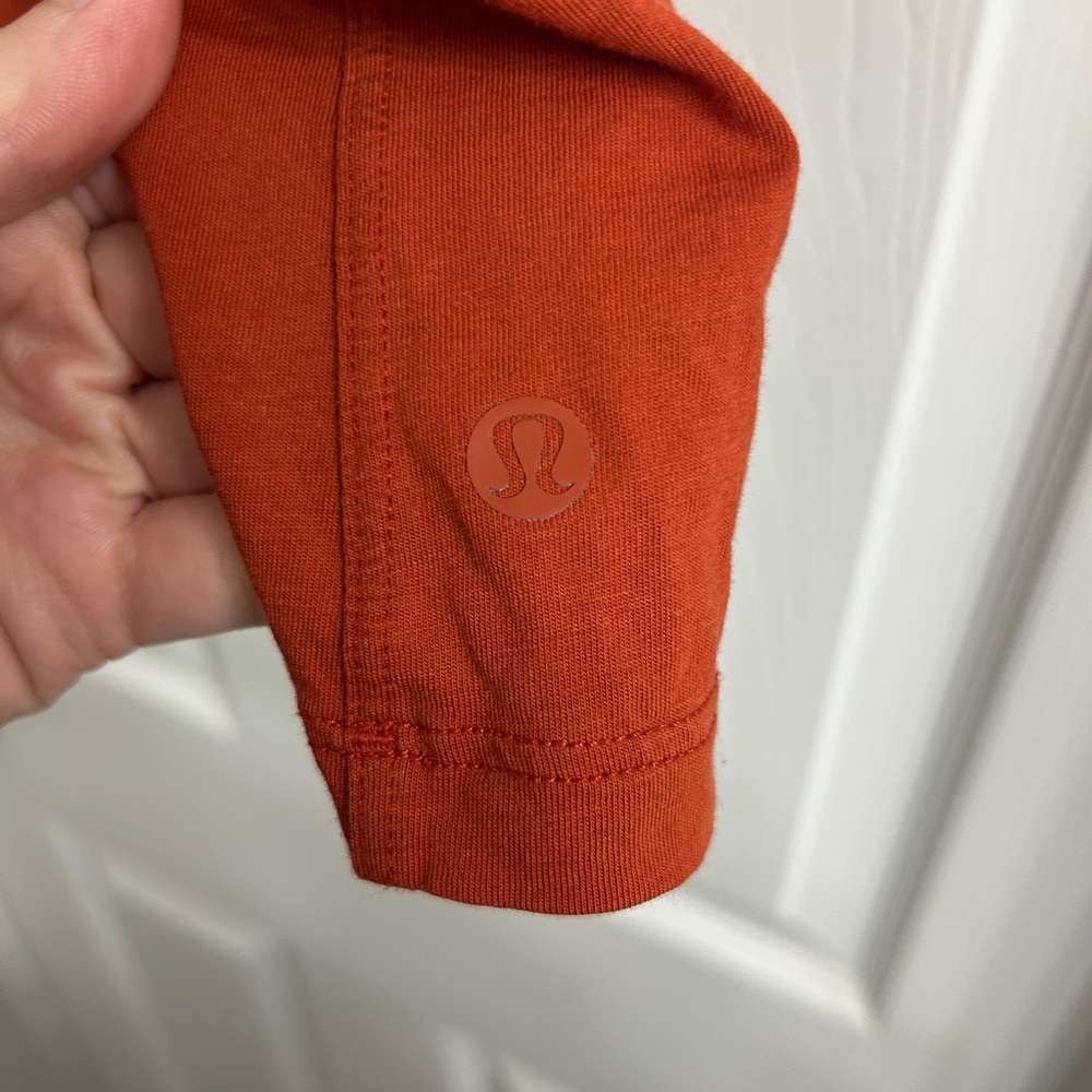 Lululemon All Yours Organic Cotton Crewneck T-Shirt in Autumn Rust - Picture 5 of 5